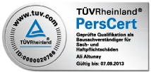 TÜV-Zertifikat für den Bauchschverstängien Ali Altunay aus Krefeld